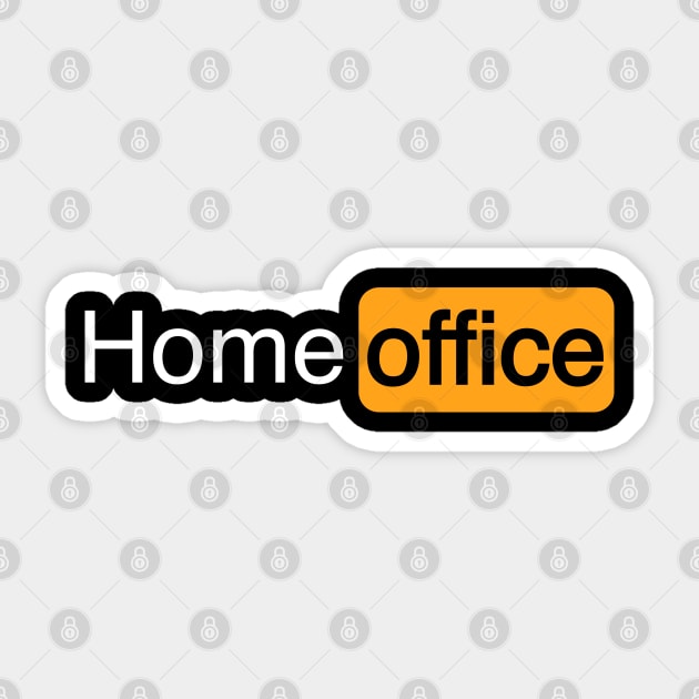 Funny Home Office Logo Design - Work from home Sticker by Shirtbubble